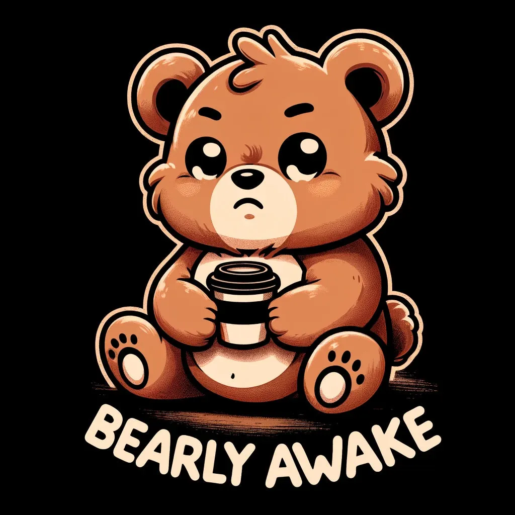 Bearly Awake| Beige T Shirt | Oversized | Unisex