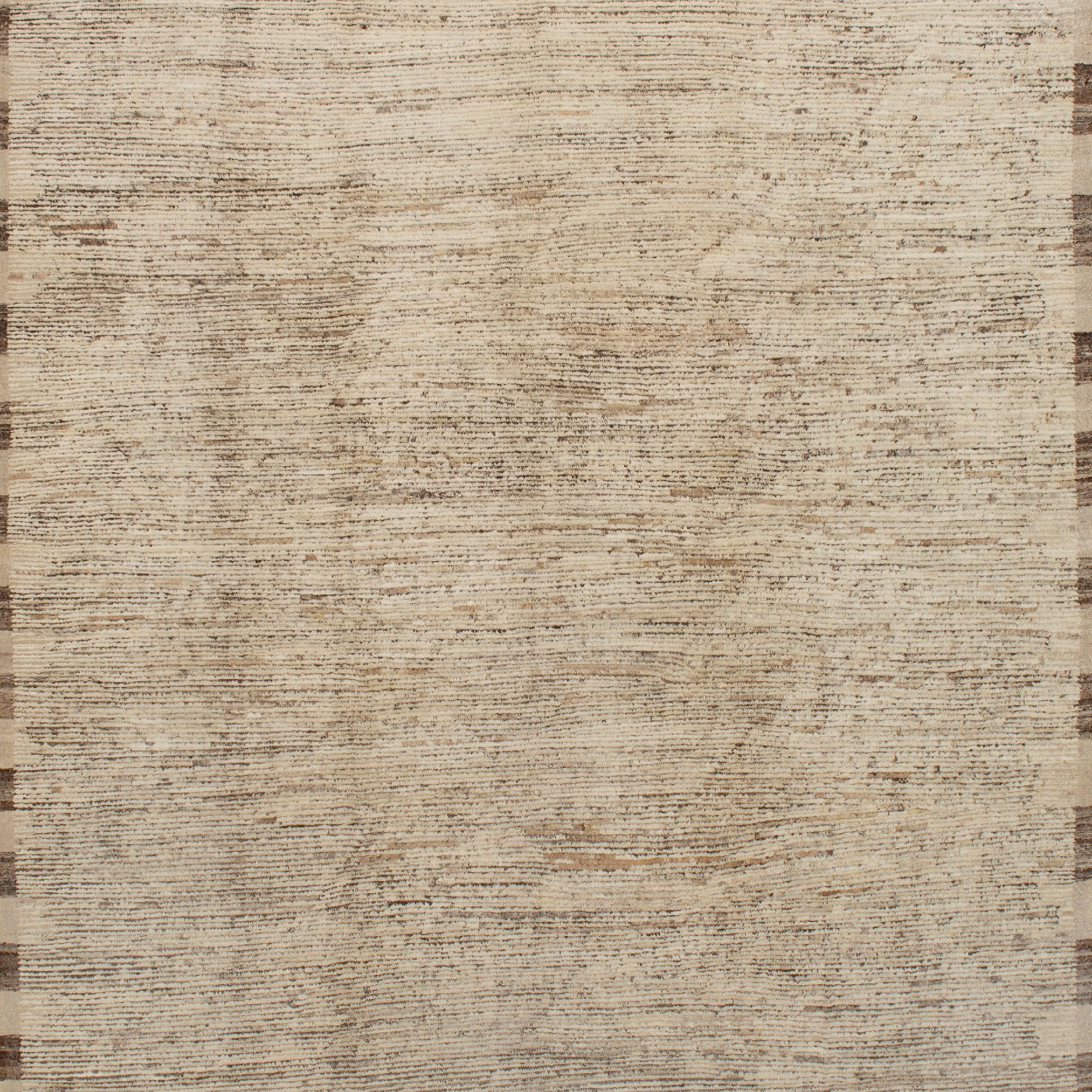 Brown Zameen Modern Wool Rug - 9'8" x 12'6"