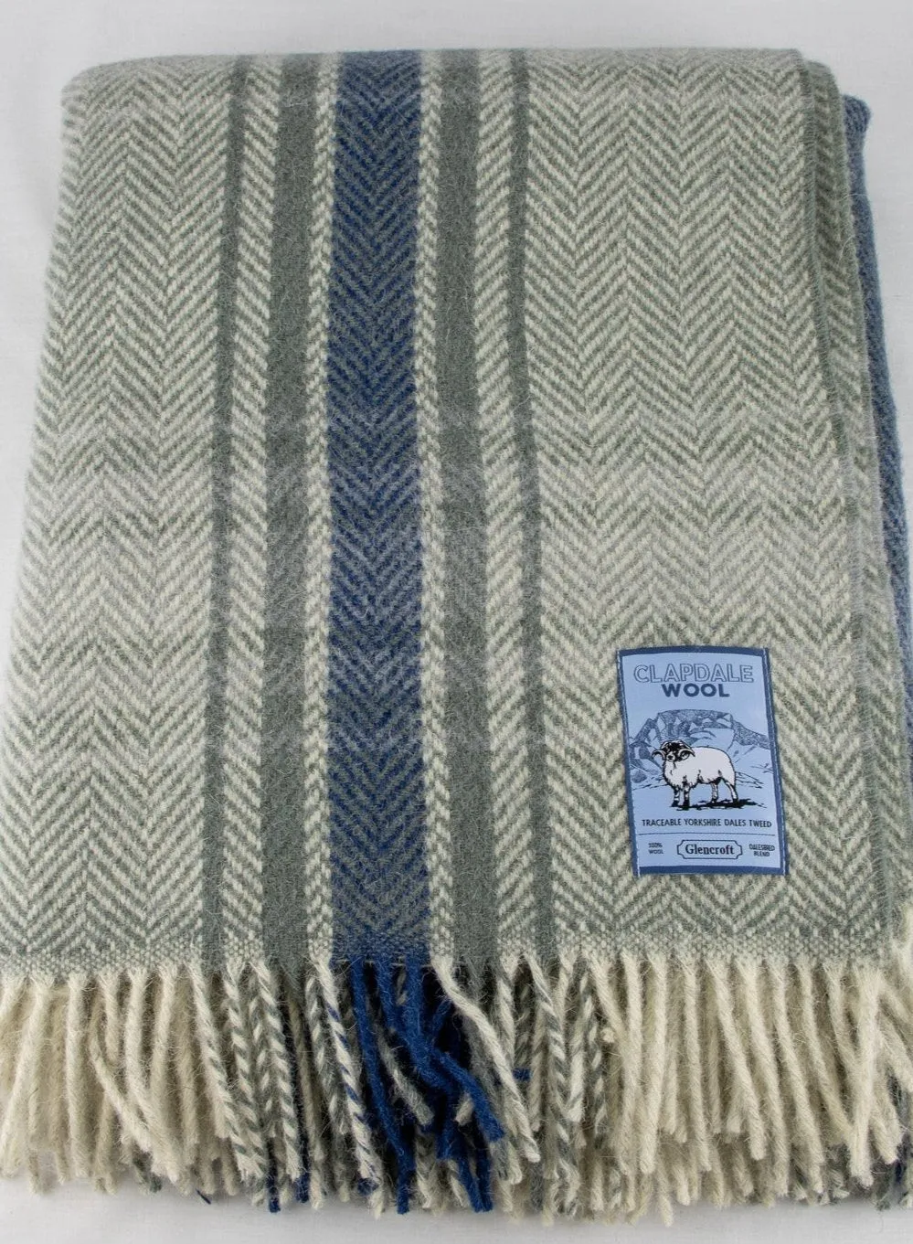 Cross Haw Dark Grey Dalesbred Breed Traceable Wool Travel Rug